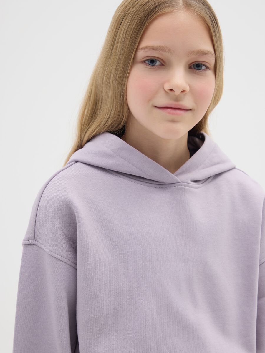Felpa da ragazza in puro cotone viola regular fit_2