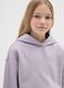 Girls' purple cotton hoodie with regular fit_2