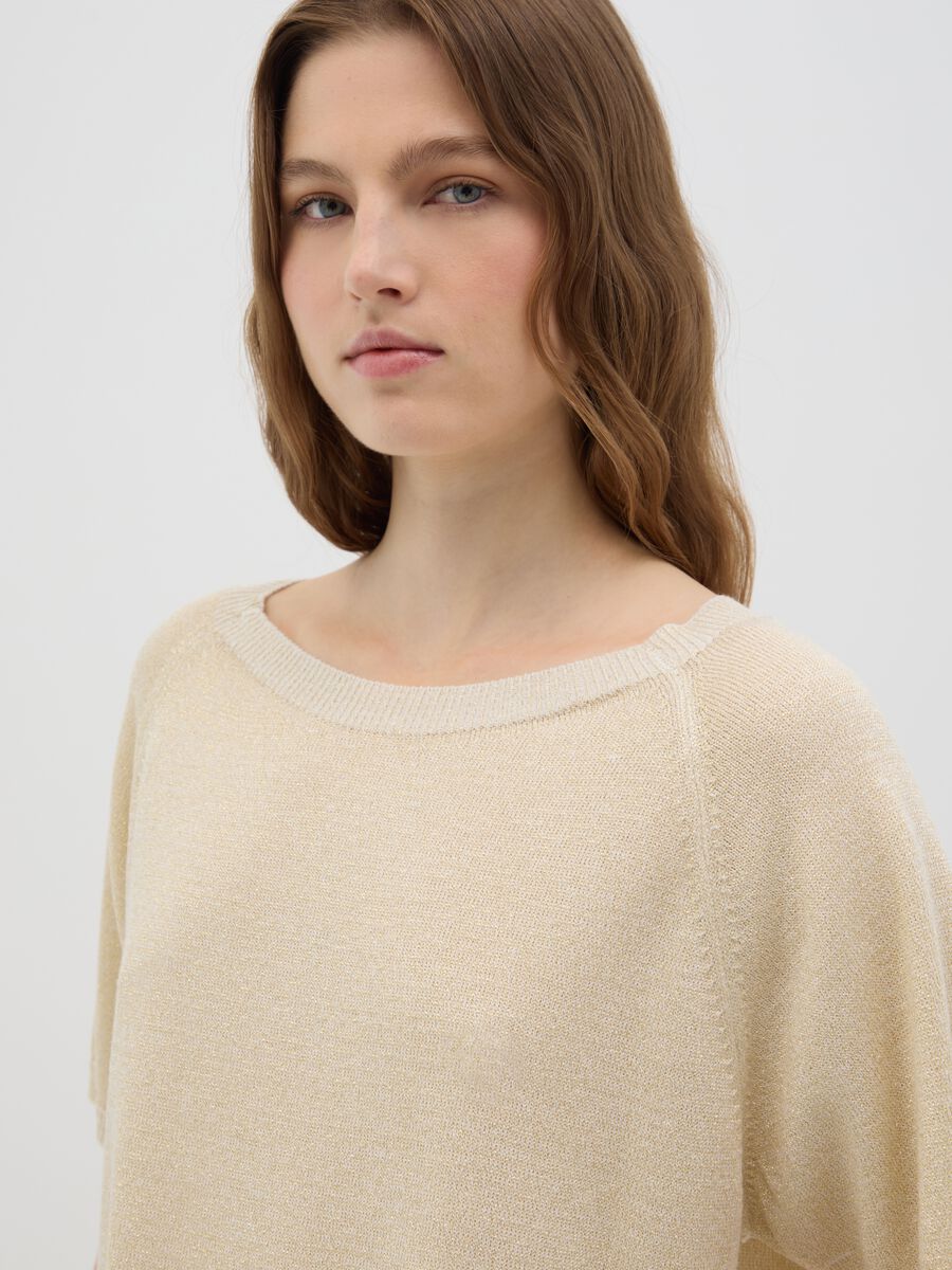 Women's multicolour regular fit top with boat neckline_1