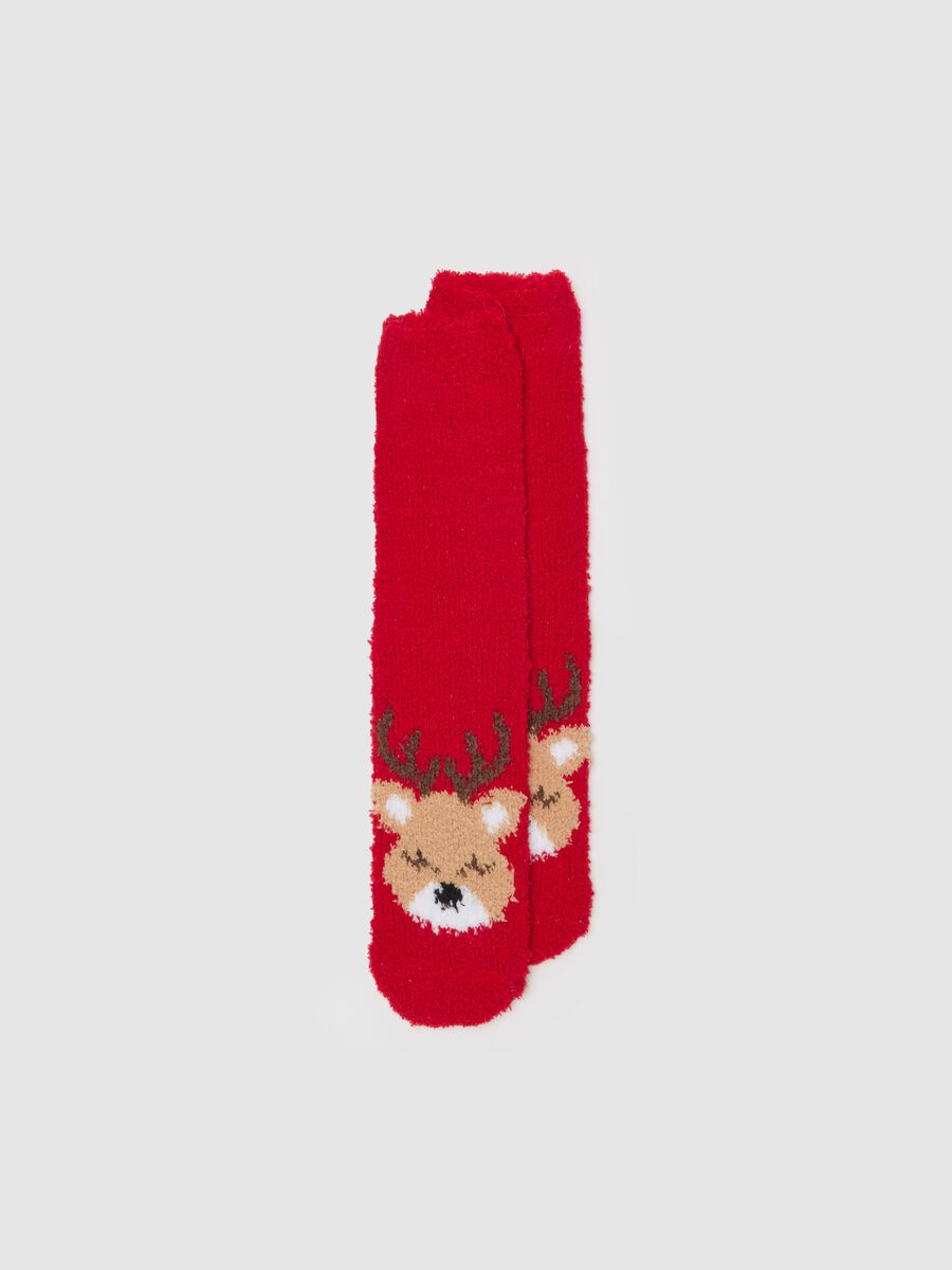 Long socks with Rudolph the reindeer design_0
