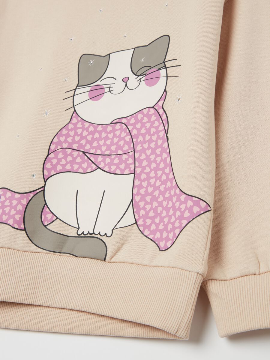 Jogging set with top with kitten print_2