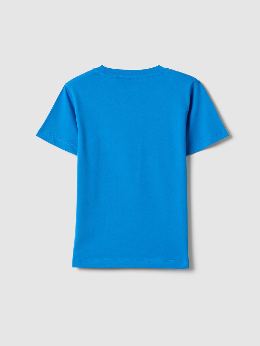 T-shirt in puro cotone azzurra da bambino regular fit_1