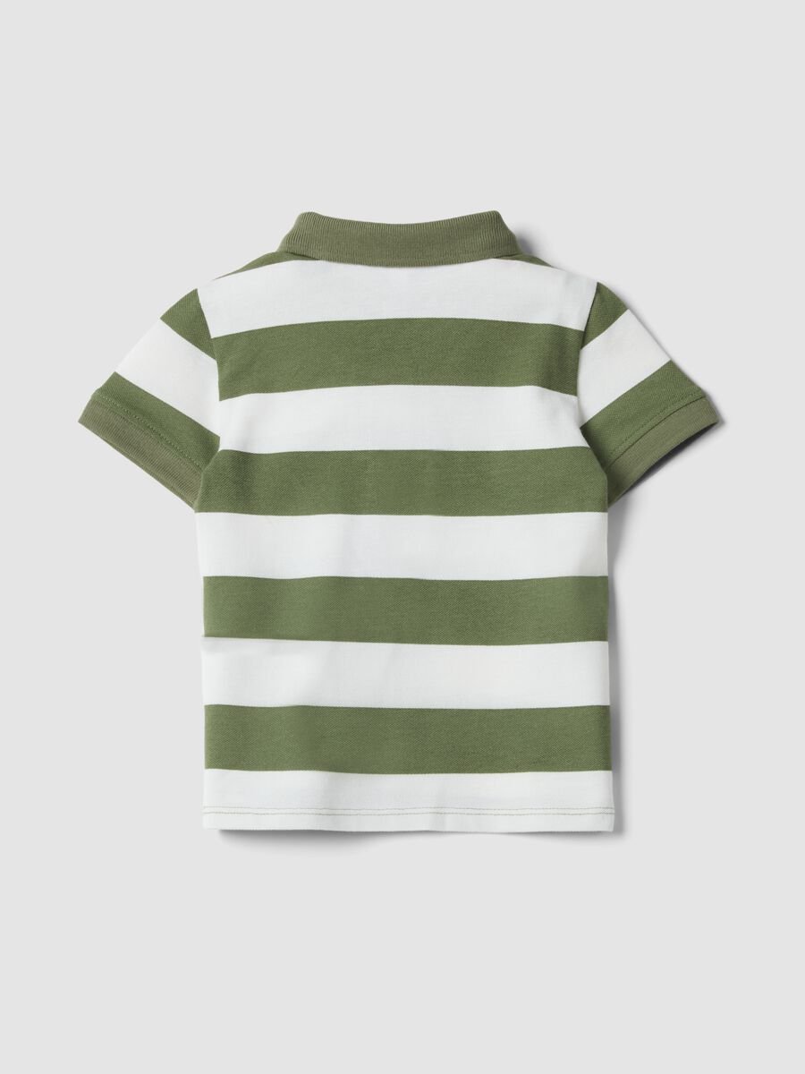 Multicolour striped pure cotton polo shirt for boys with regular fit_1