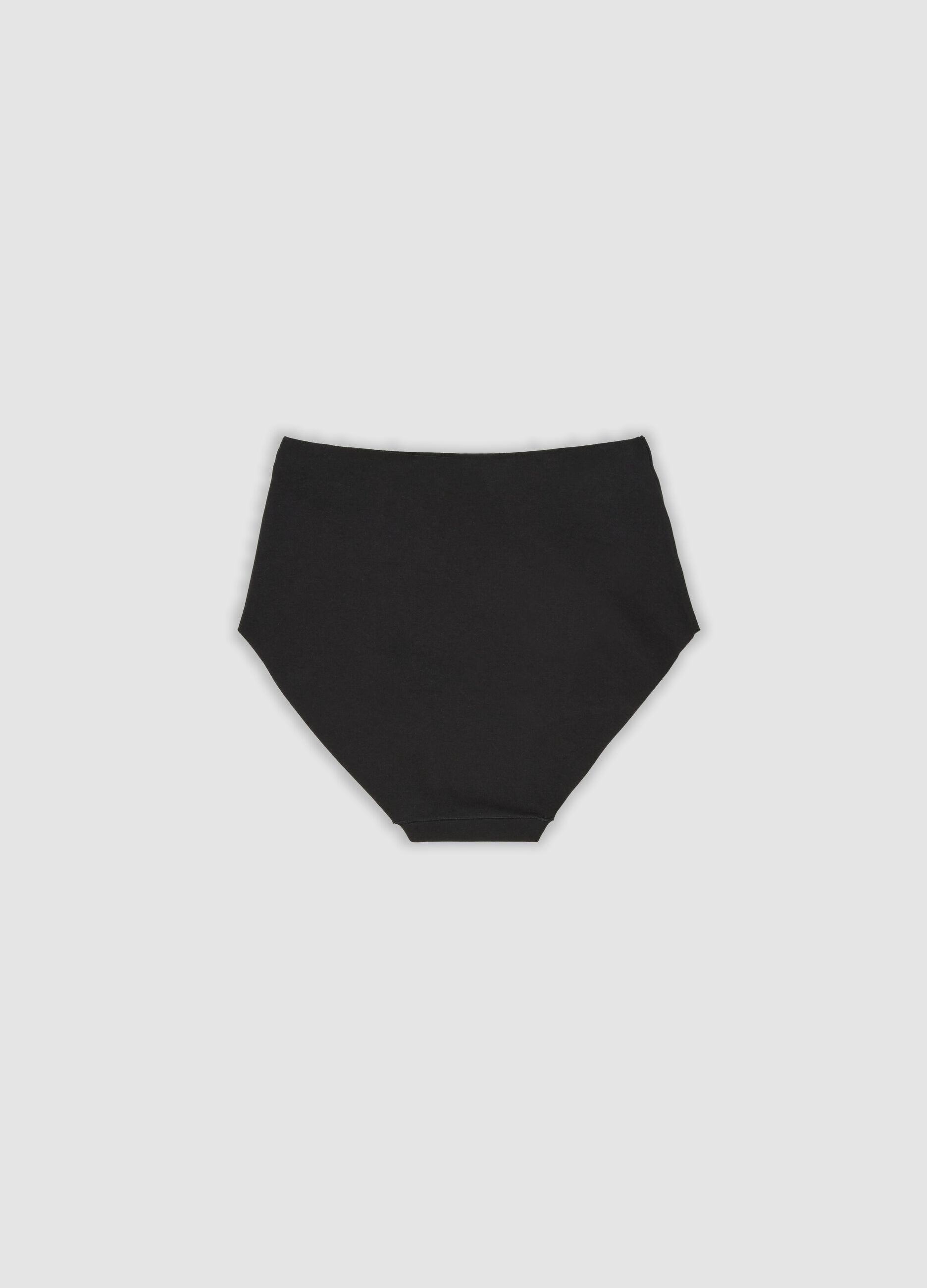 Slip neri a vita alta in cotone organico elasticizzato