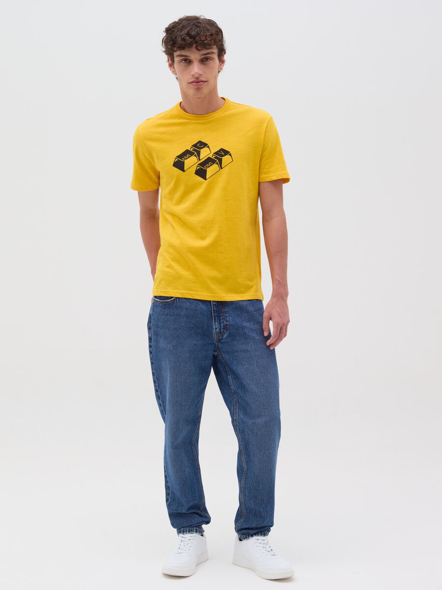 Slub jersey T-shirt with print_1