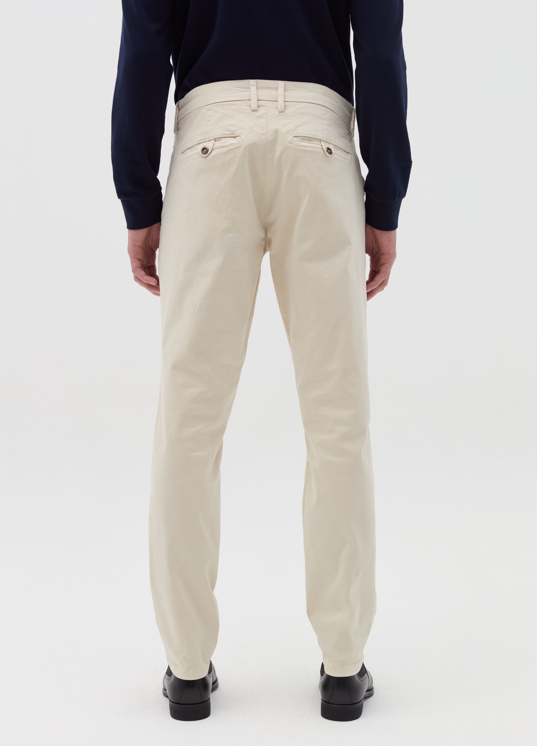 Pantalone chino slim fit in cotone stretch