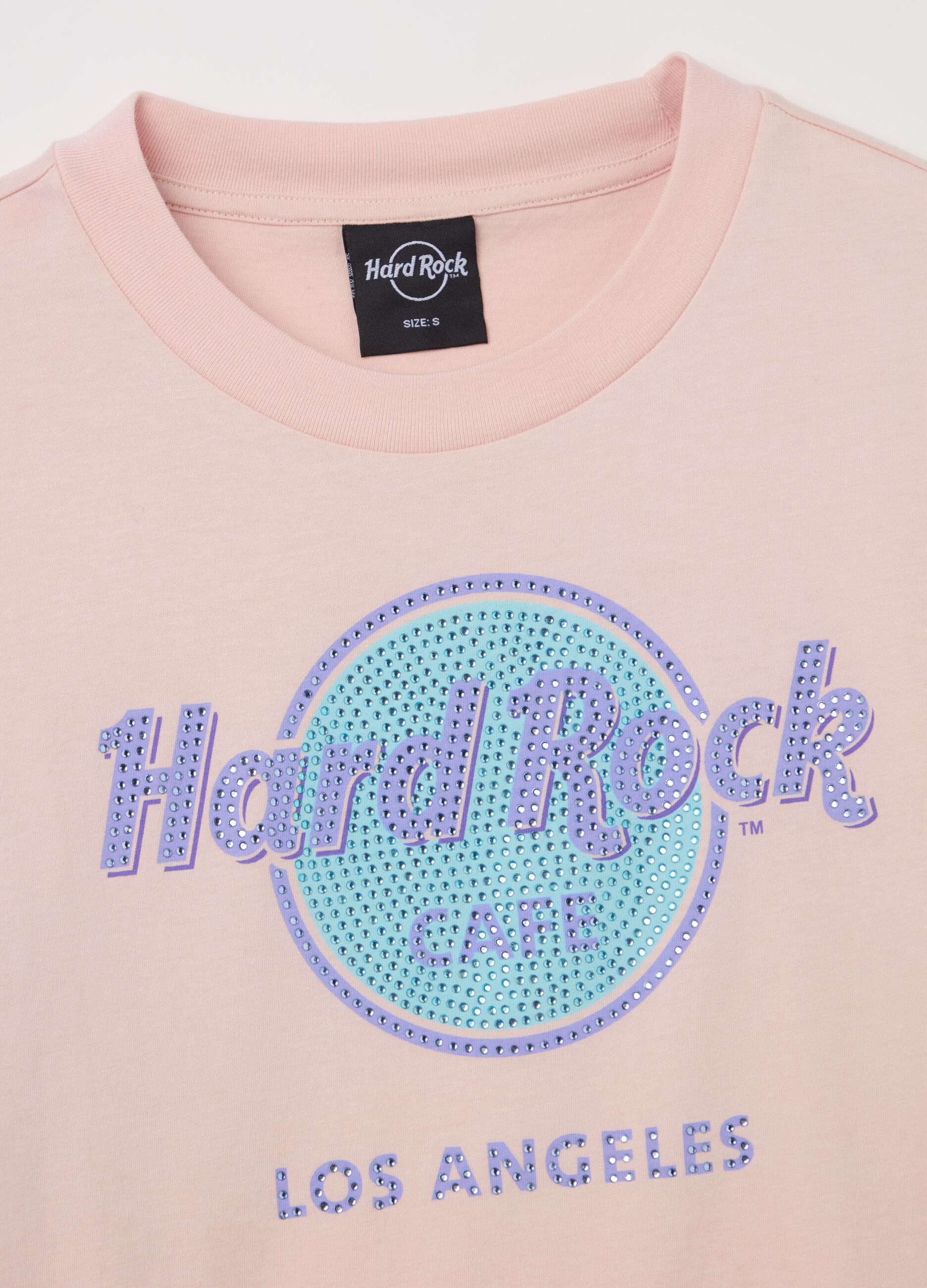 Pink T-shirt with Hard Rock Café Los Angeles print