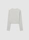 White Stretch Cotton Regular Fit Girls' Top_1