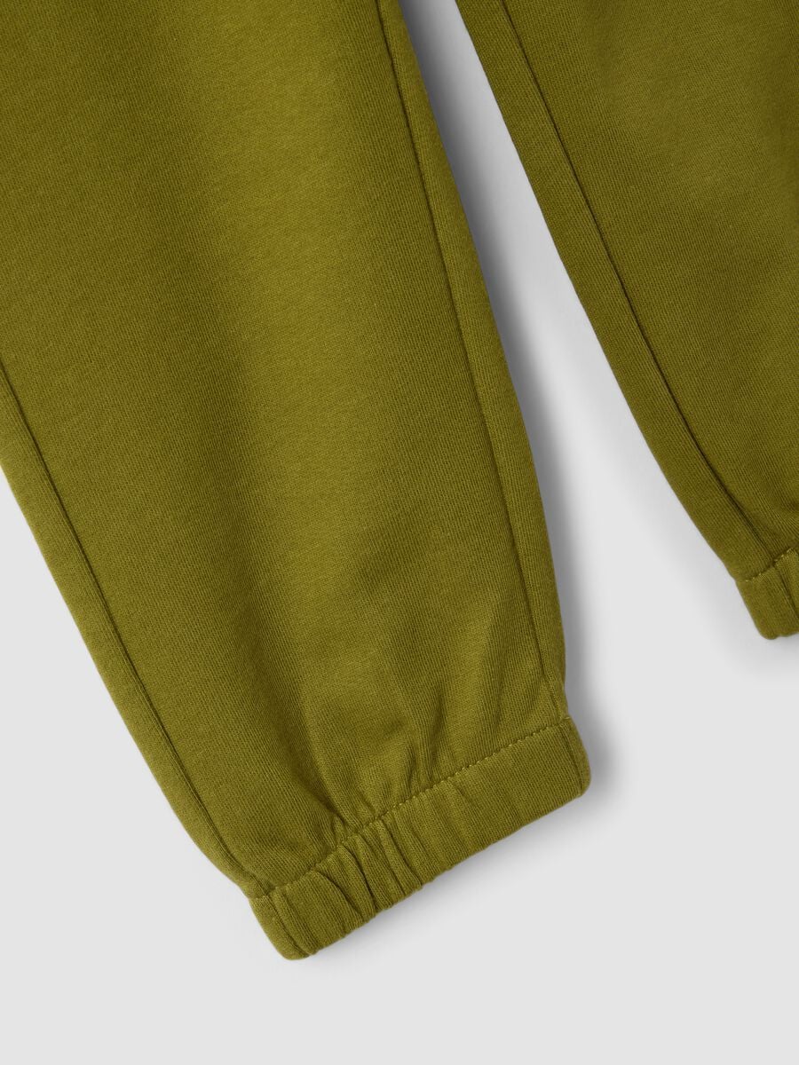 Pantaloni jogger verdi in cotone organico_2