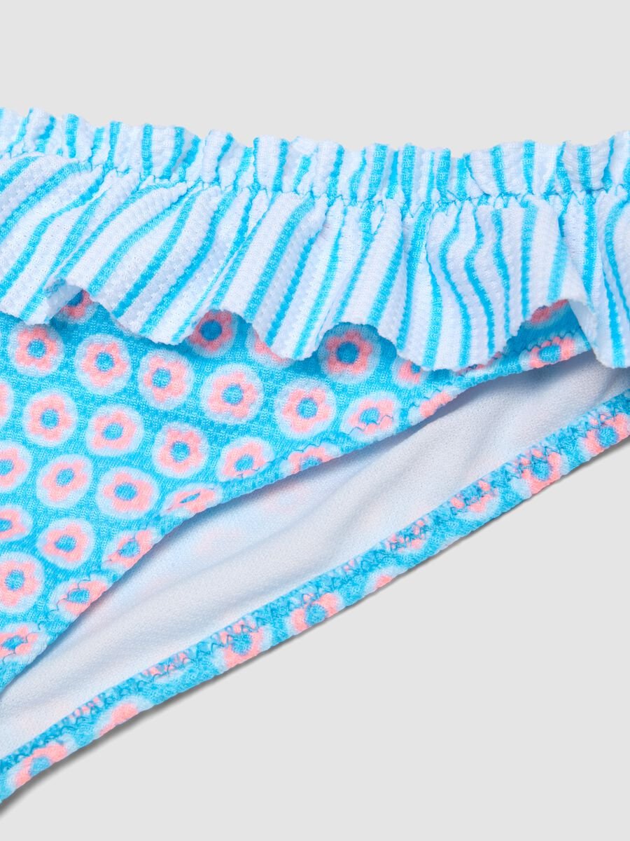 Blue ruffled bikini for girls_3