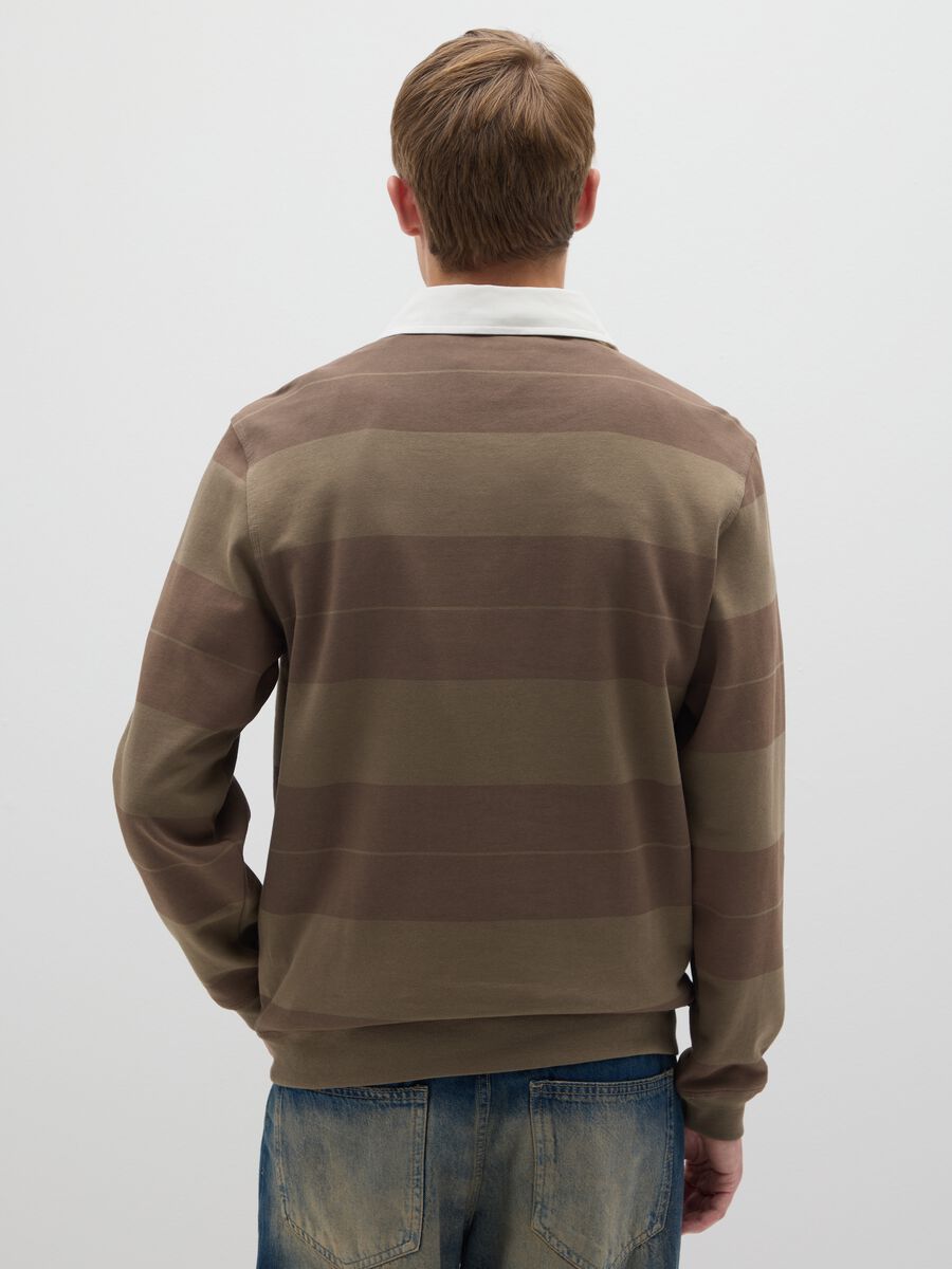 Polo in puro cotone marrone regular fit_2