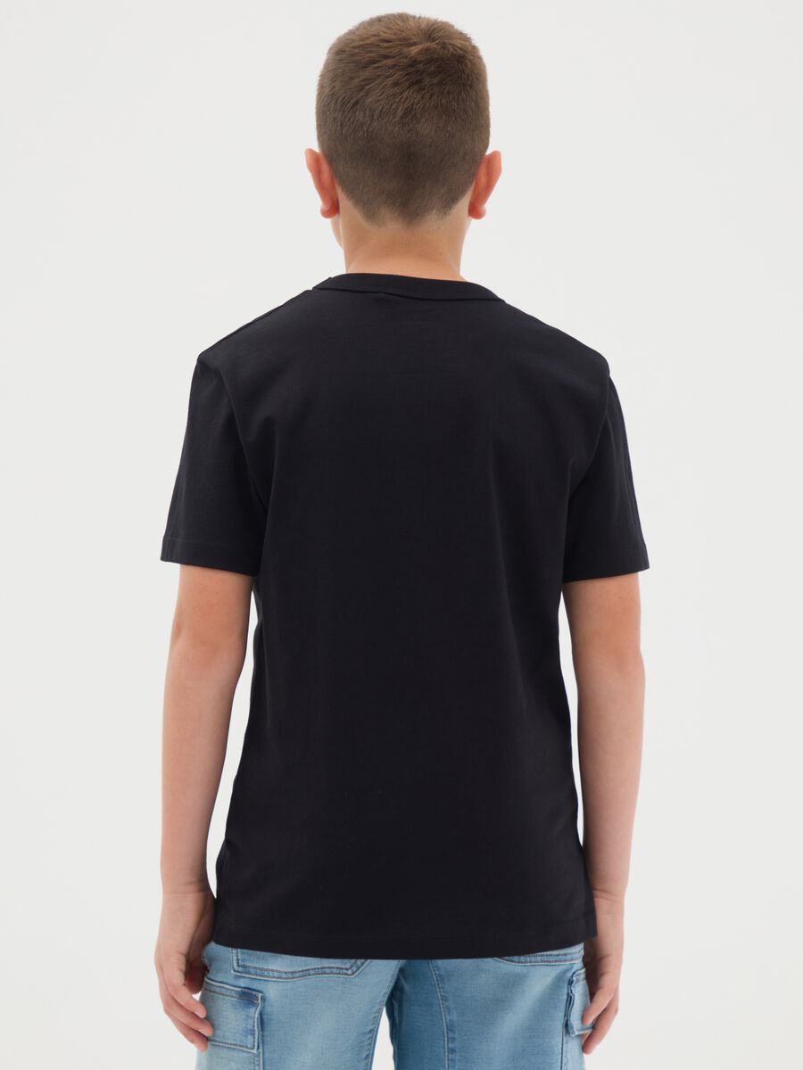 Black short sleeve organic cotton T-shirt_1