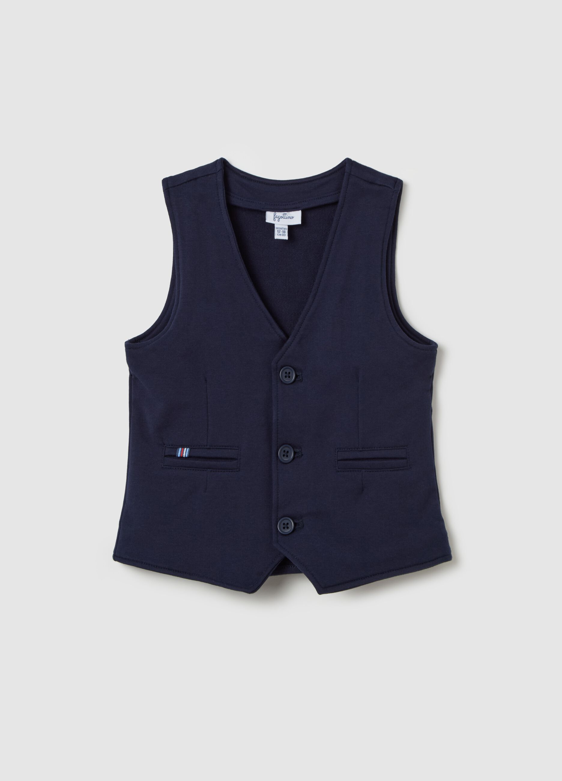 French Terry tank top with V neck