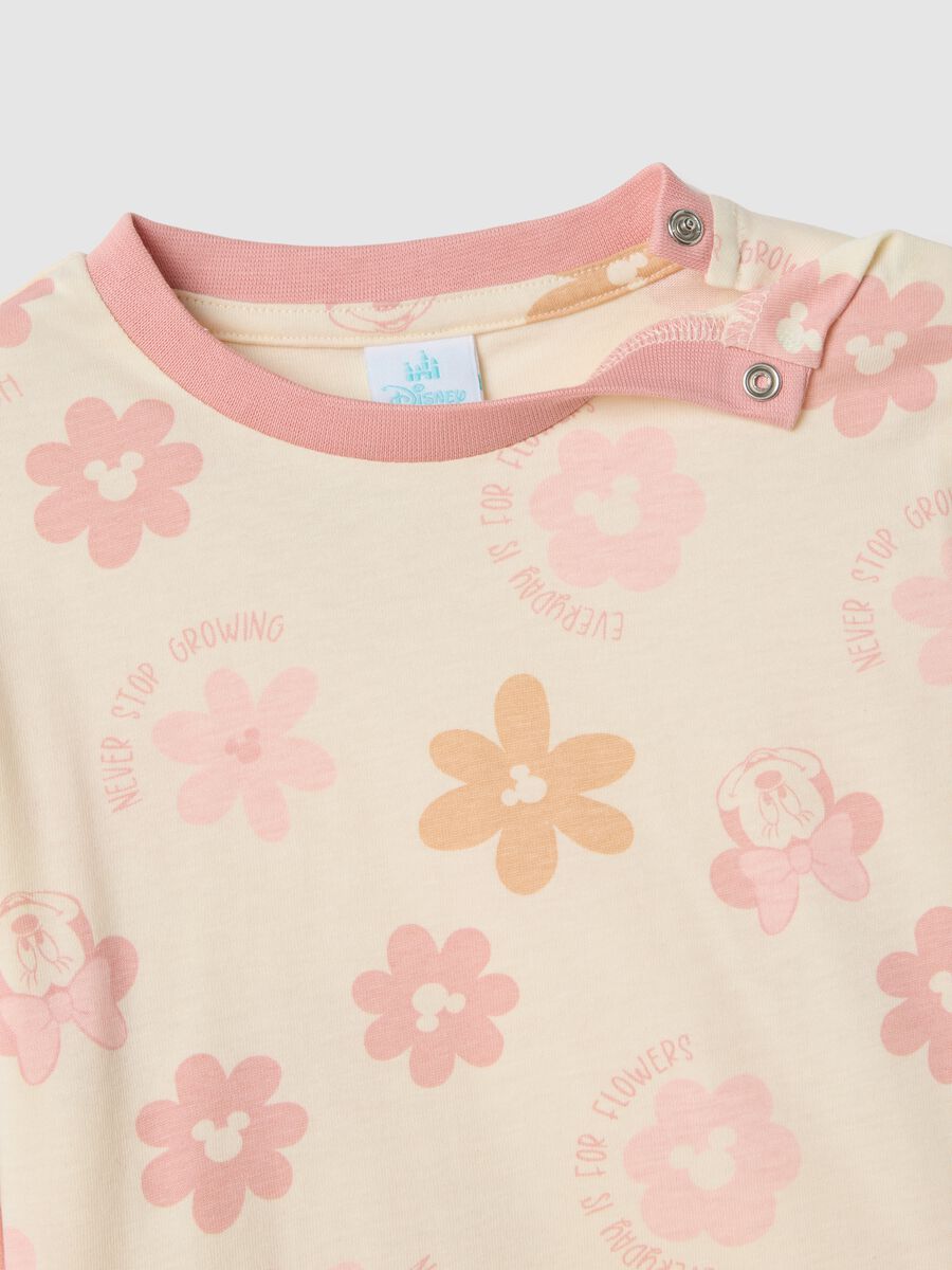 Regular fit multicolour floral pyjamas in pure cotton for baby girls_2