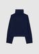Maglione a collo alto blu regular fit_4