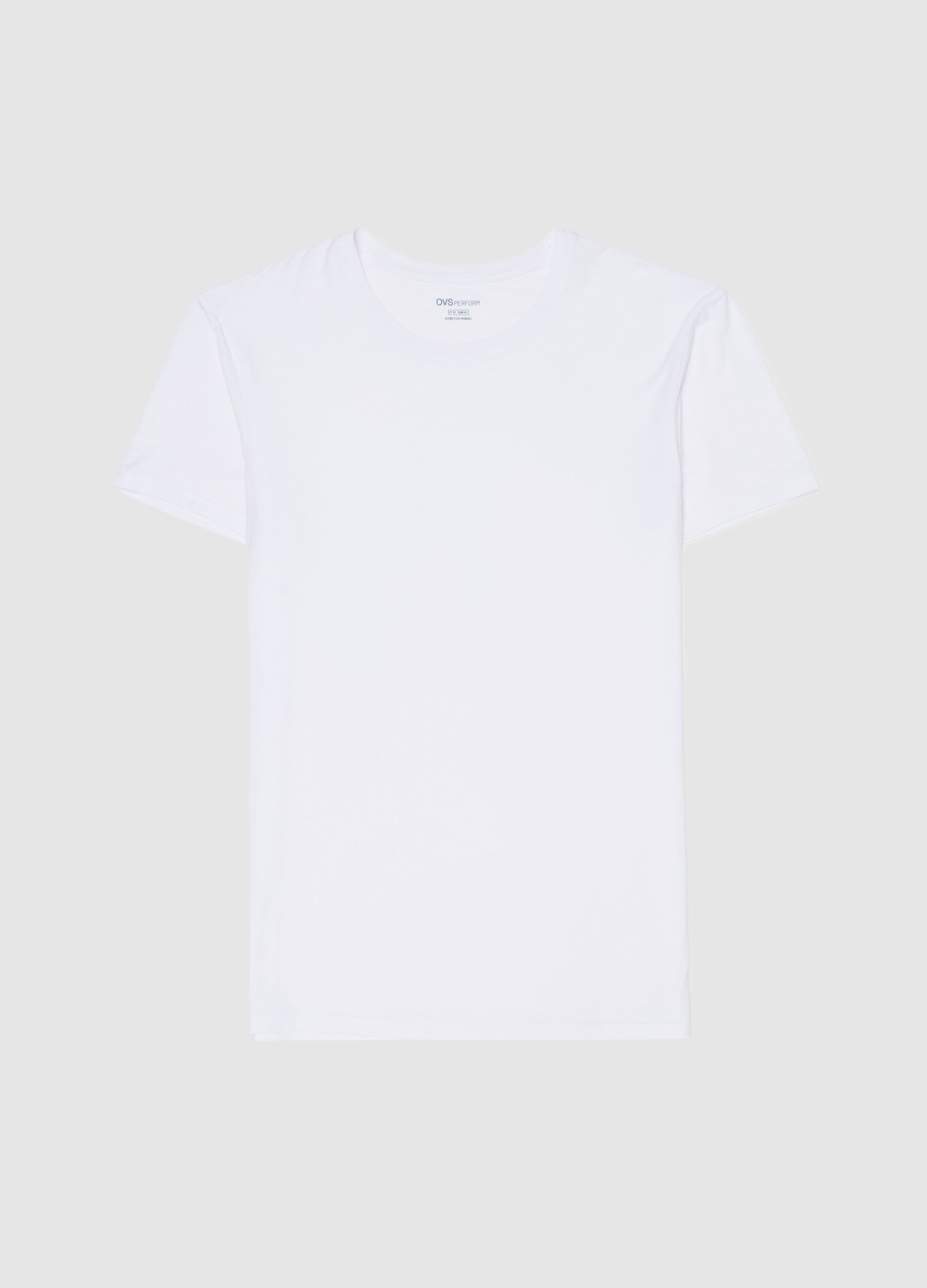Stretch modal undershirt with round neck