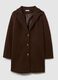 Brown regular fit coat with buttons_4