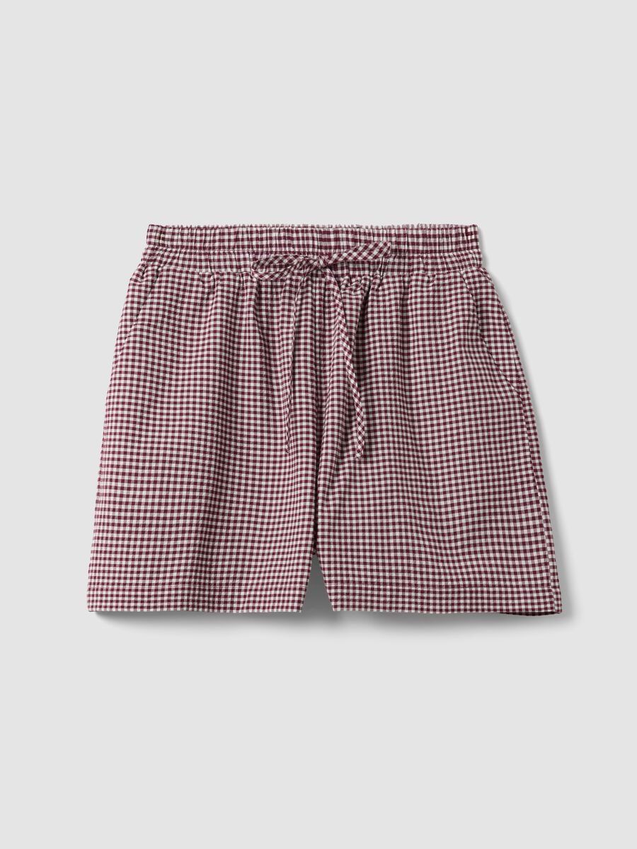 Shorts viola in cotone elasticizzato regular fit_4