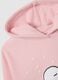 Girl's pink sweatshirt in cotton blend regular fit with print_2