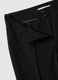 Black flare fit stretch fabric trousers_1
