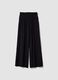 Black pure viscose palazzo trousers_0
