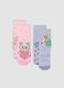 2-pack of girls&rsquo; organic stretch cotton non-slip socks_0