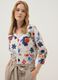 White stretch cotton floral shirt_0