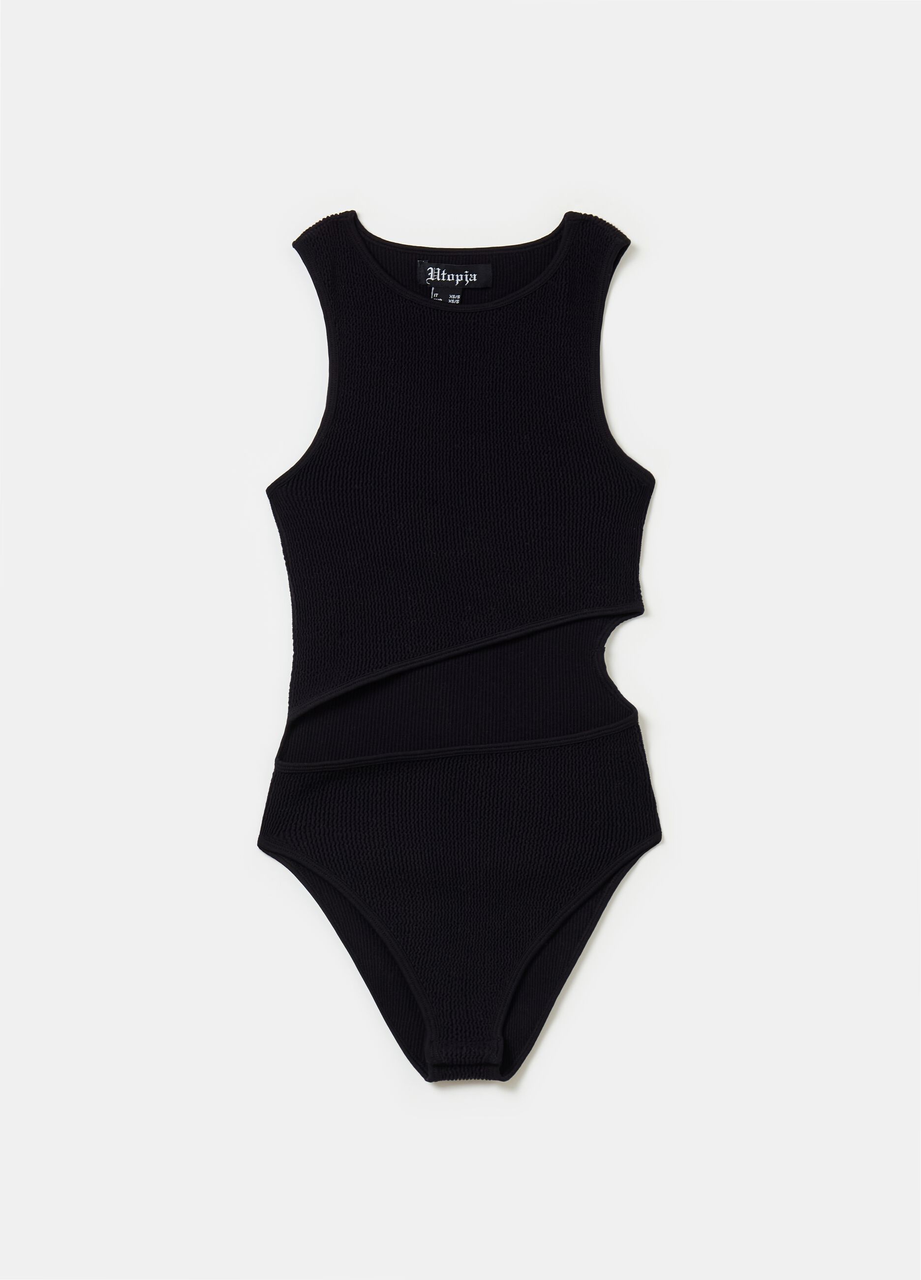 Cut Out Bodysuit Black