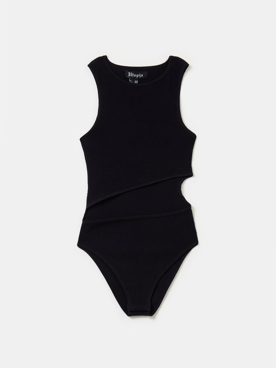 Cut Out Bodysuit Black_4