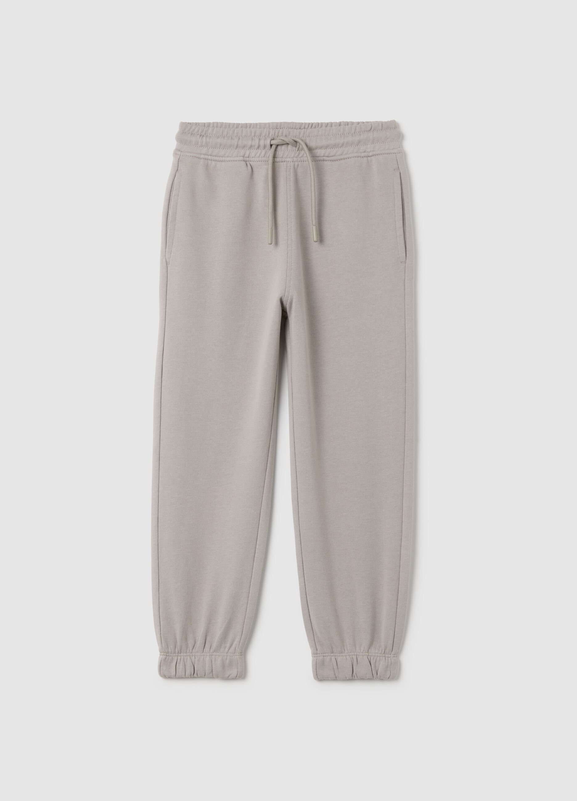 Children's grey cotton jogger trousers regular fit