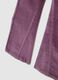 Girls' Wide-Leg Cotton and Purple Velvet Trousers_3