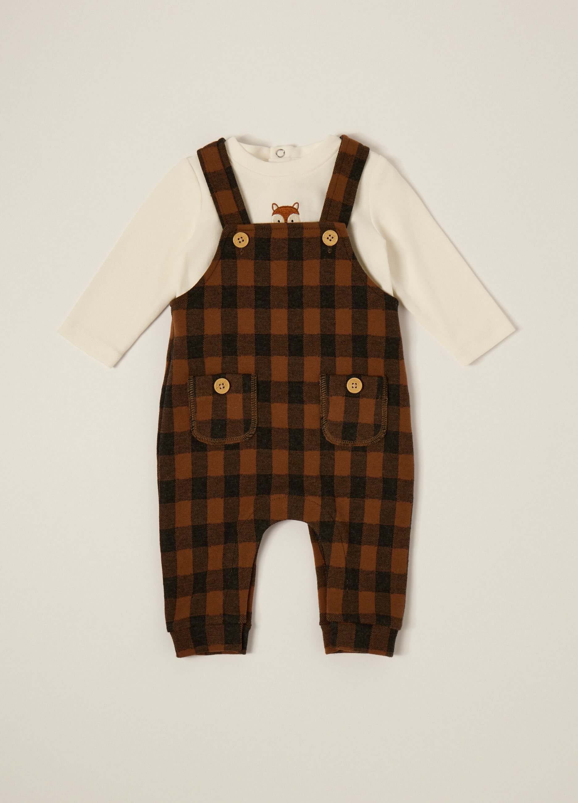 Set salopette + t-shirt IANA neonato