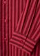 Camicia rossa in puro cotone a righe con collo alla coreana regular fit_1