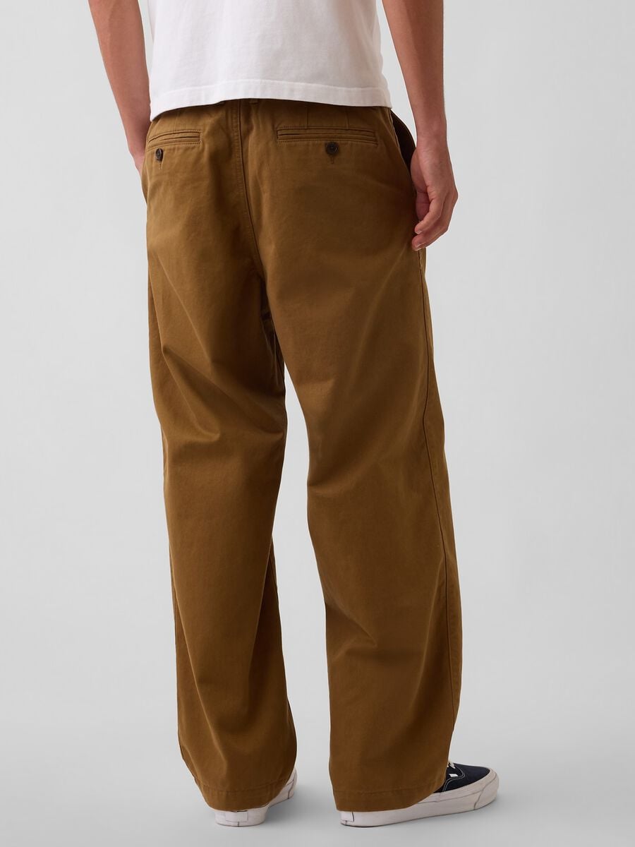 Pantaloni marroni in puro cotone_2