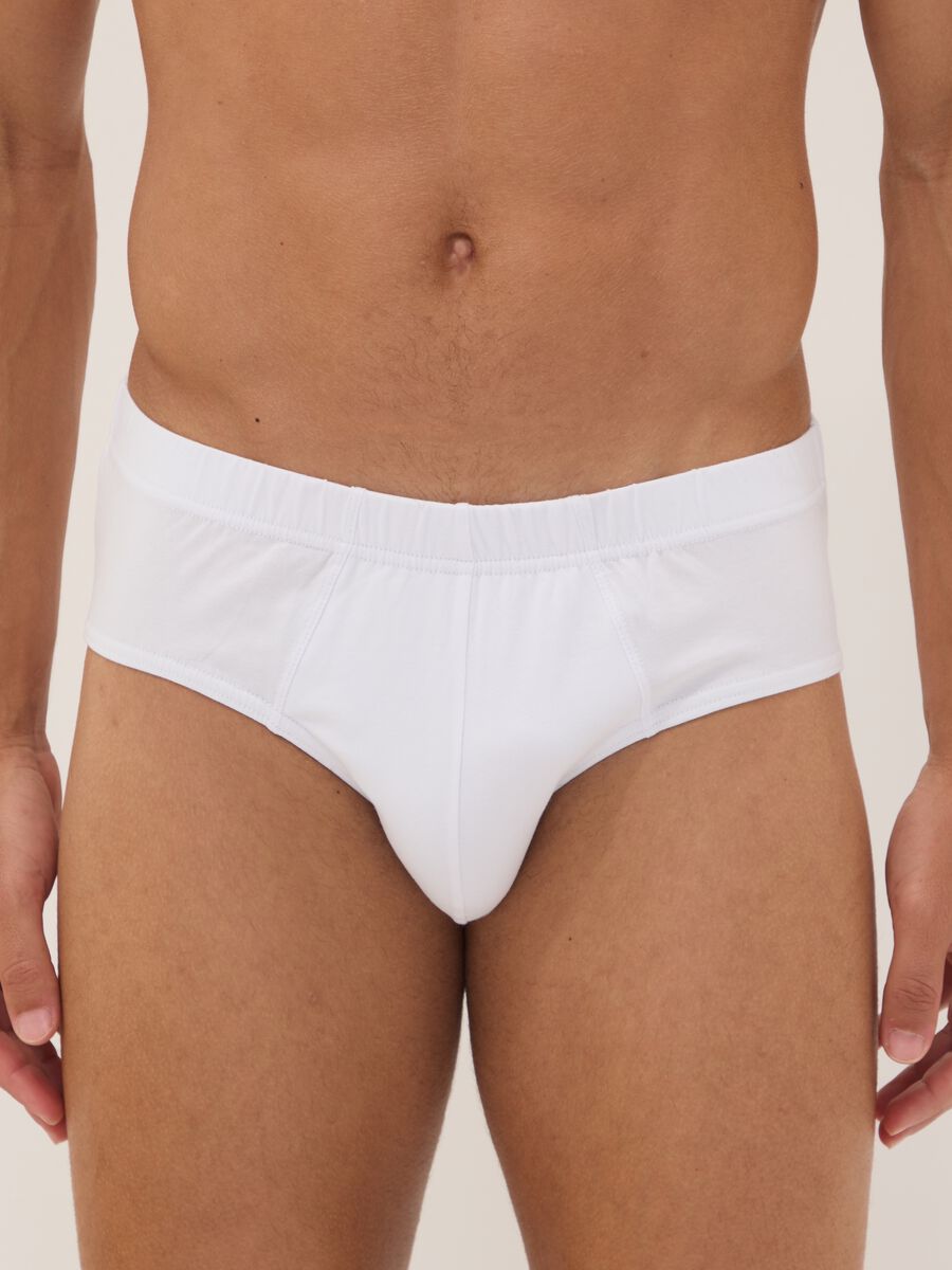 Multipack di cinque slip bianchi in cotone organico_1