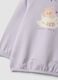 Purple organic cotton pyjamas with crew neck and teddy bear print_2