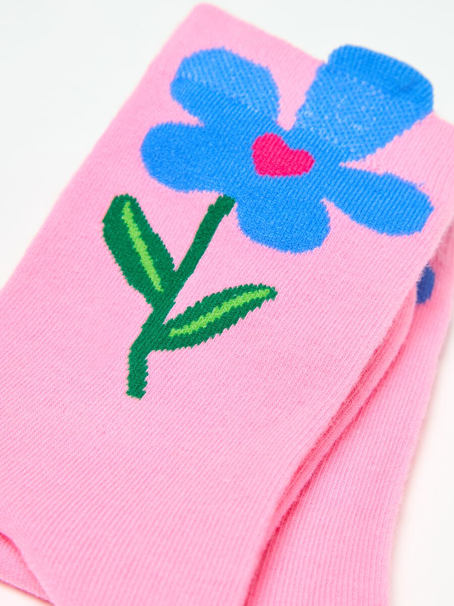 Socks with flower design_1