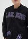 Children's black cotton blend regular fit sweatshirt with Lakers logo_2