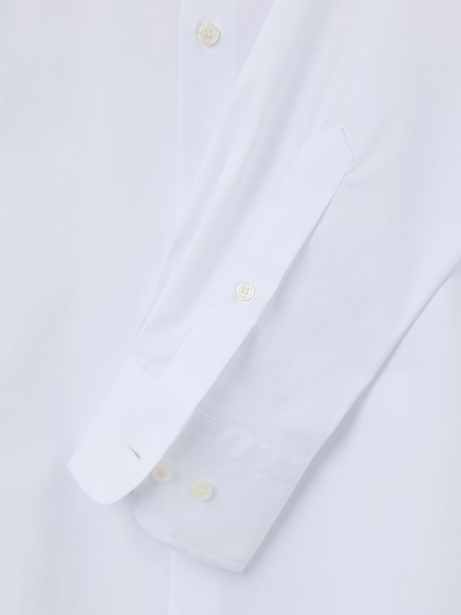 Solid colour stretch slim-fit shirt_5