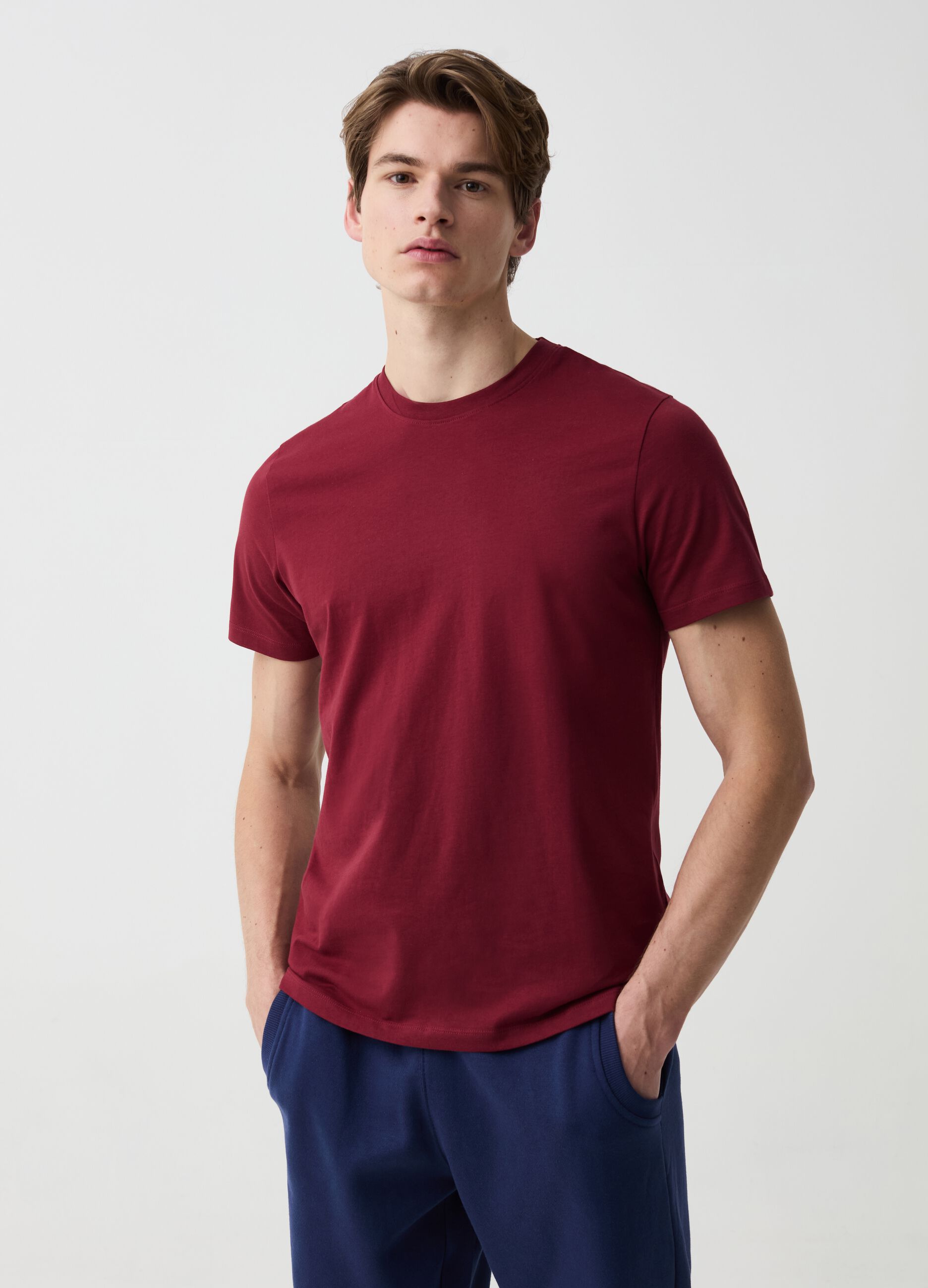 Organic cotton T-shirt with round neck