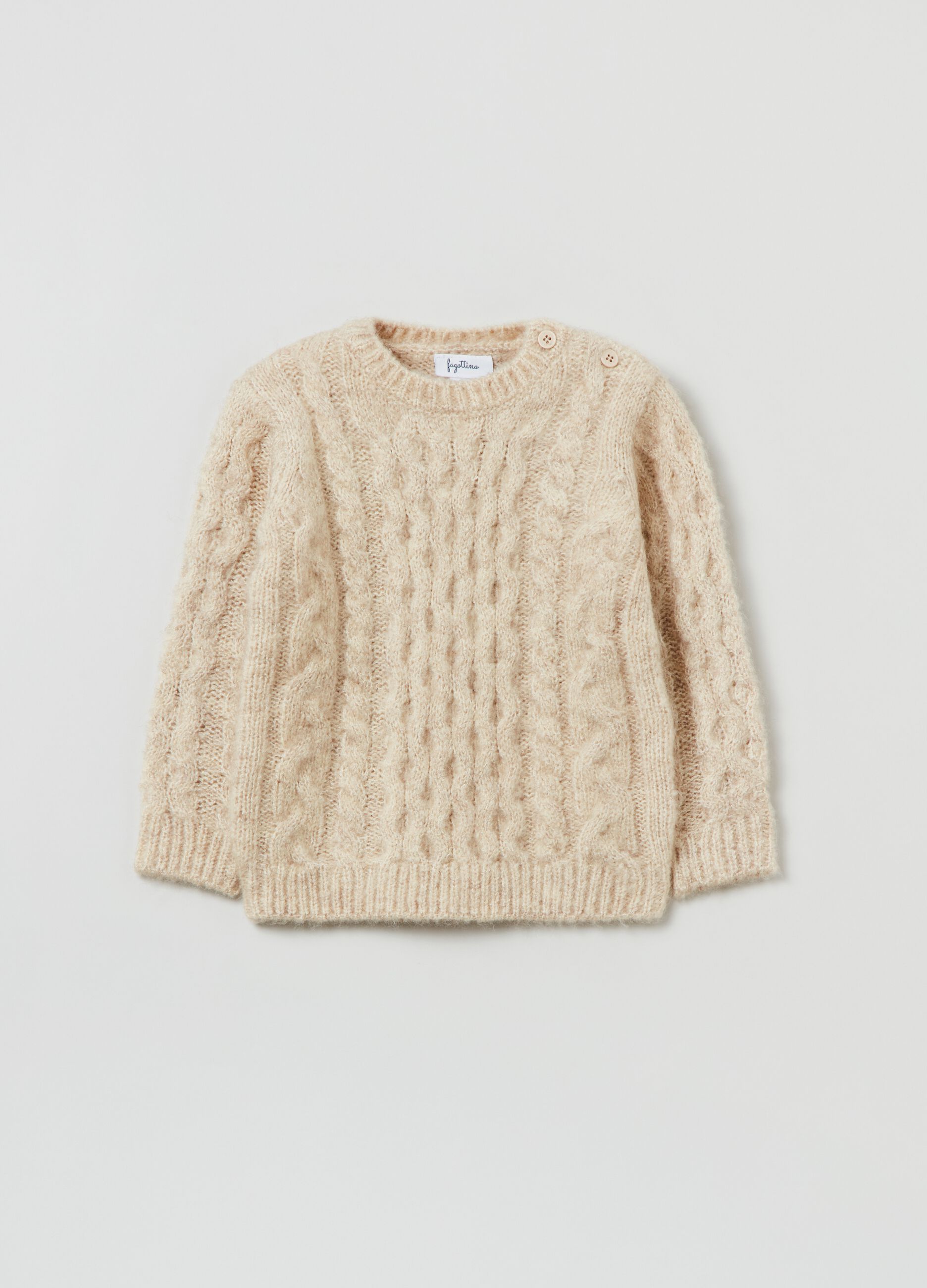 Pullover con lavorazione a trecce _0
