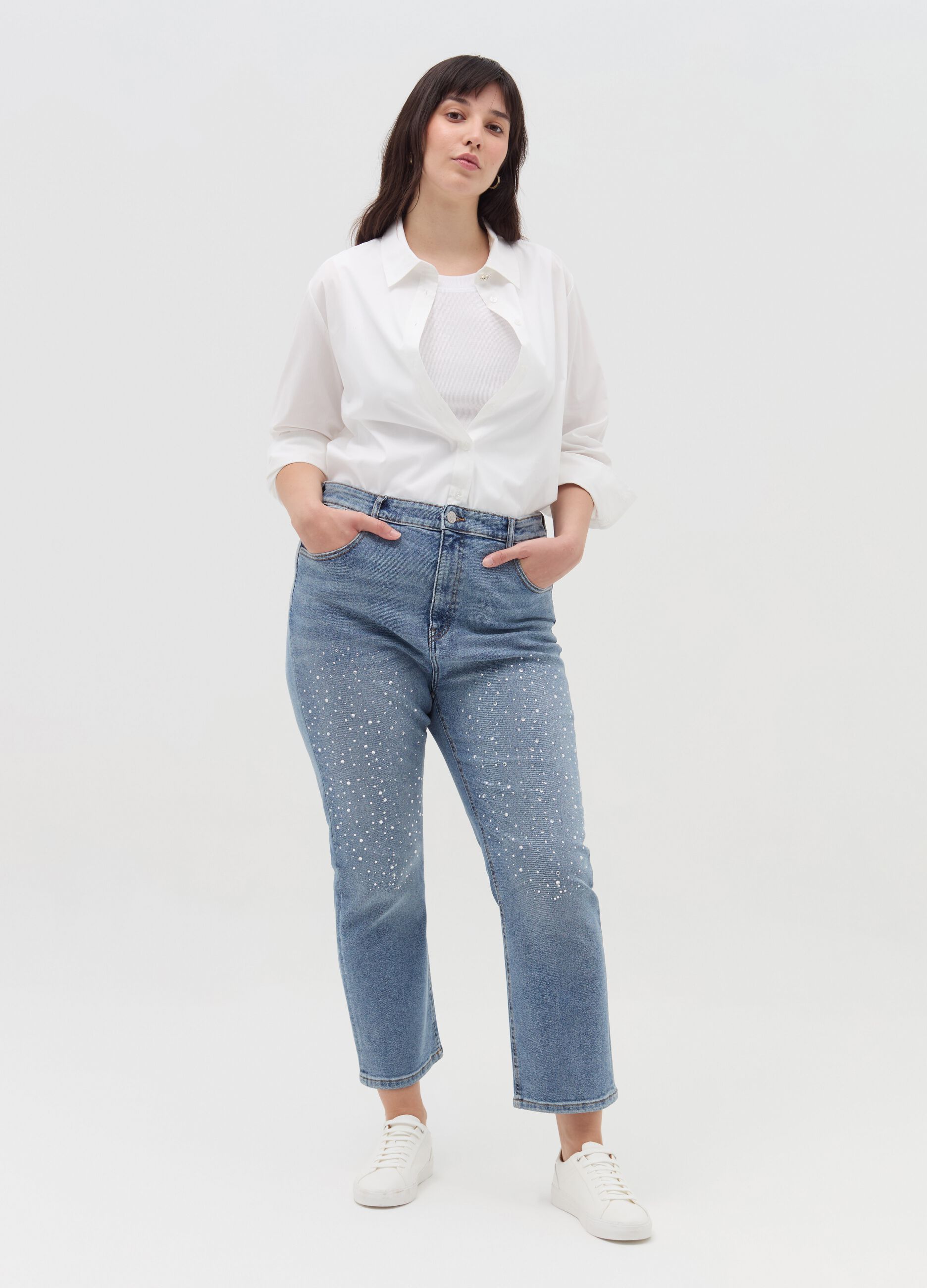 Jeans boyfriend per donne curvy deals