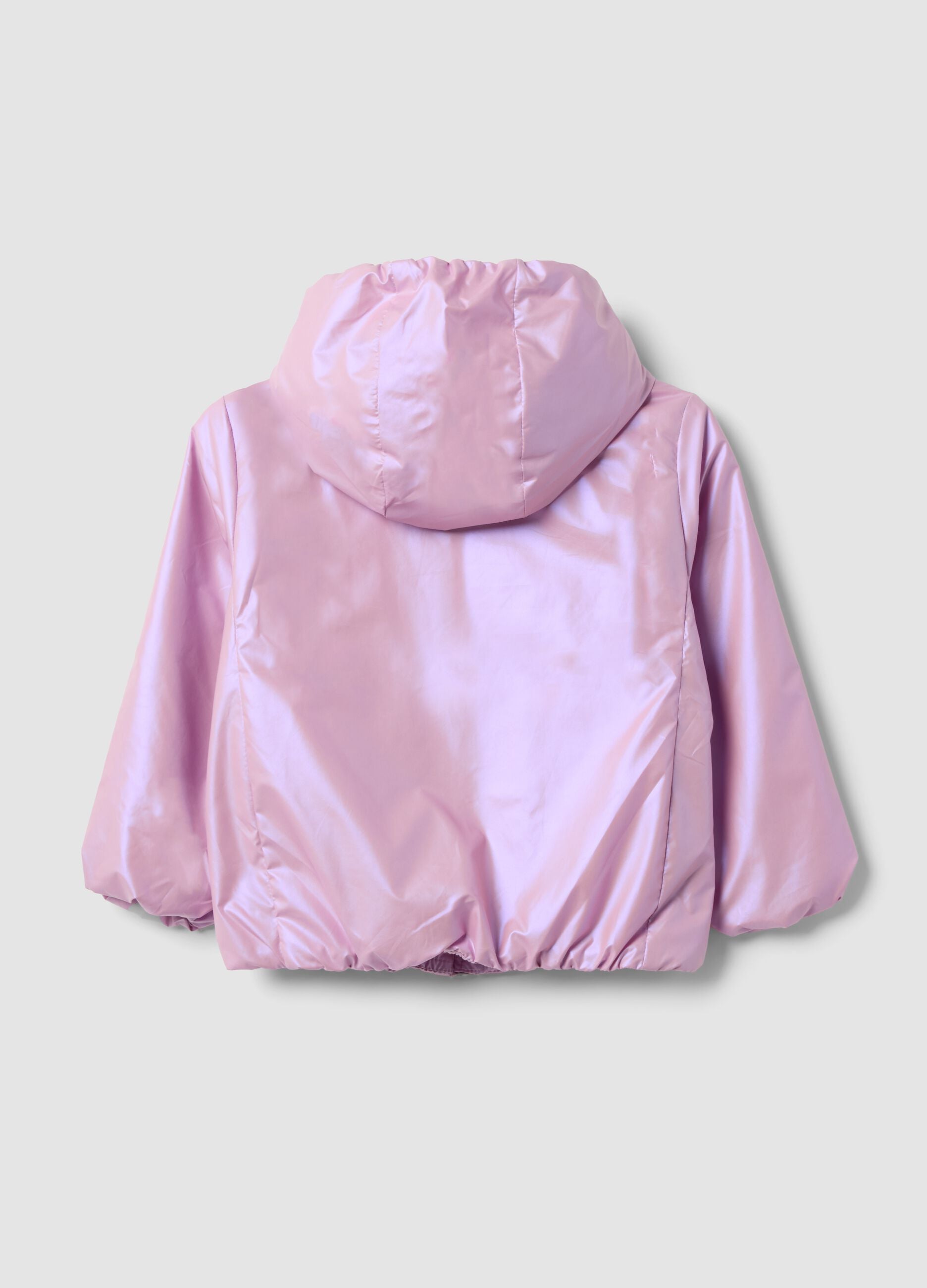 Lightweight pink zip-up hoodie jacket for girls, regular fit