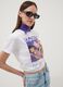 White pure cotton regular fit T-shirt with print_0