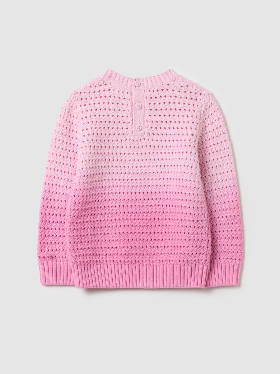 Degradé pullover with openwork design_1