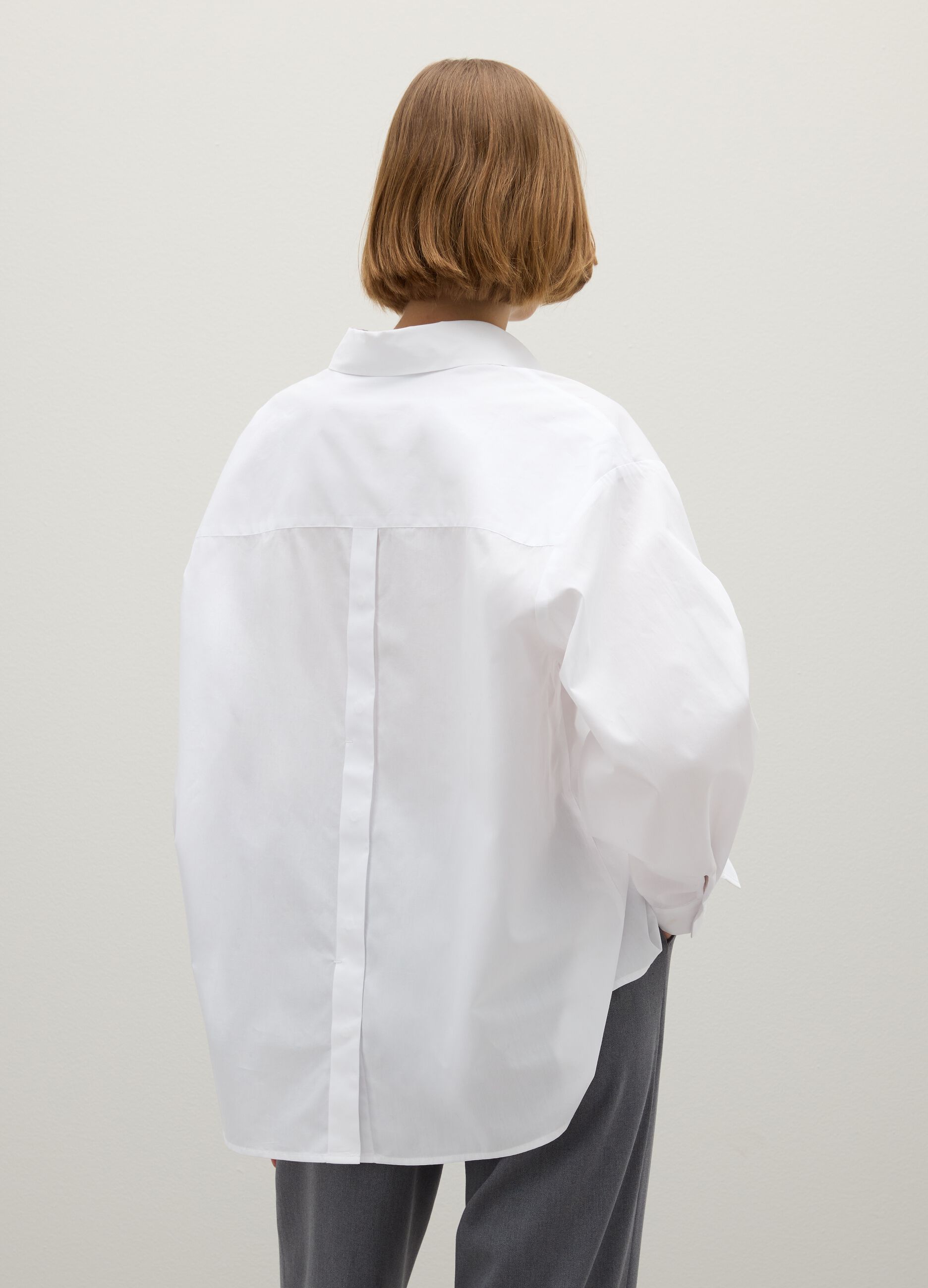 Oversized white cotton shirt