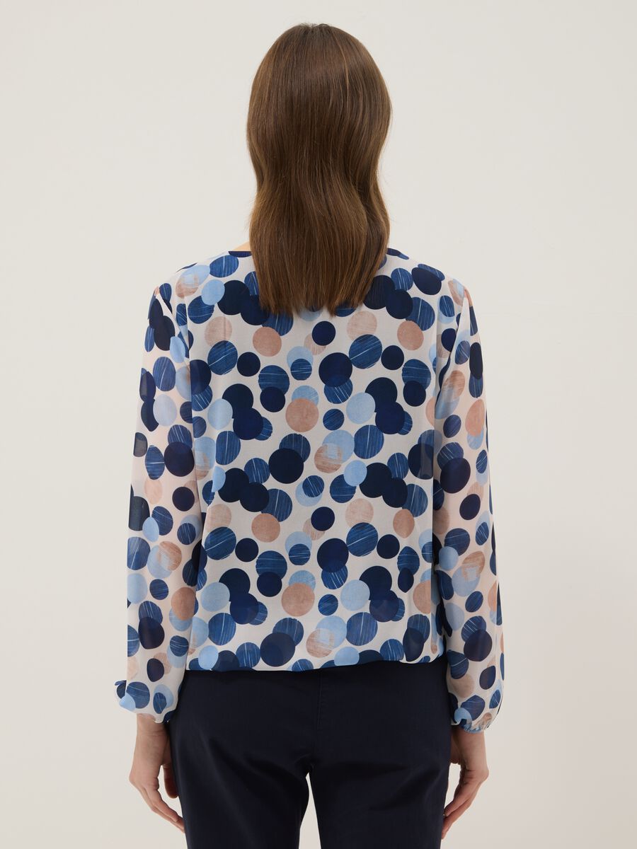 Camicia multicolor con stampa a pois regular fit_2