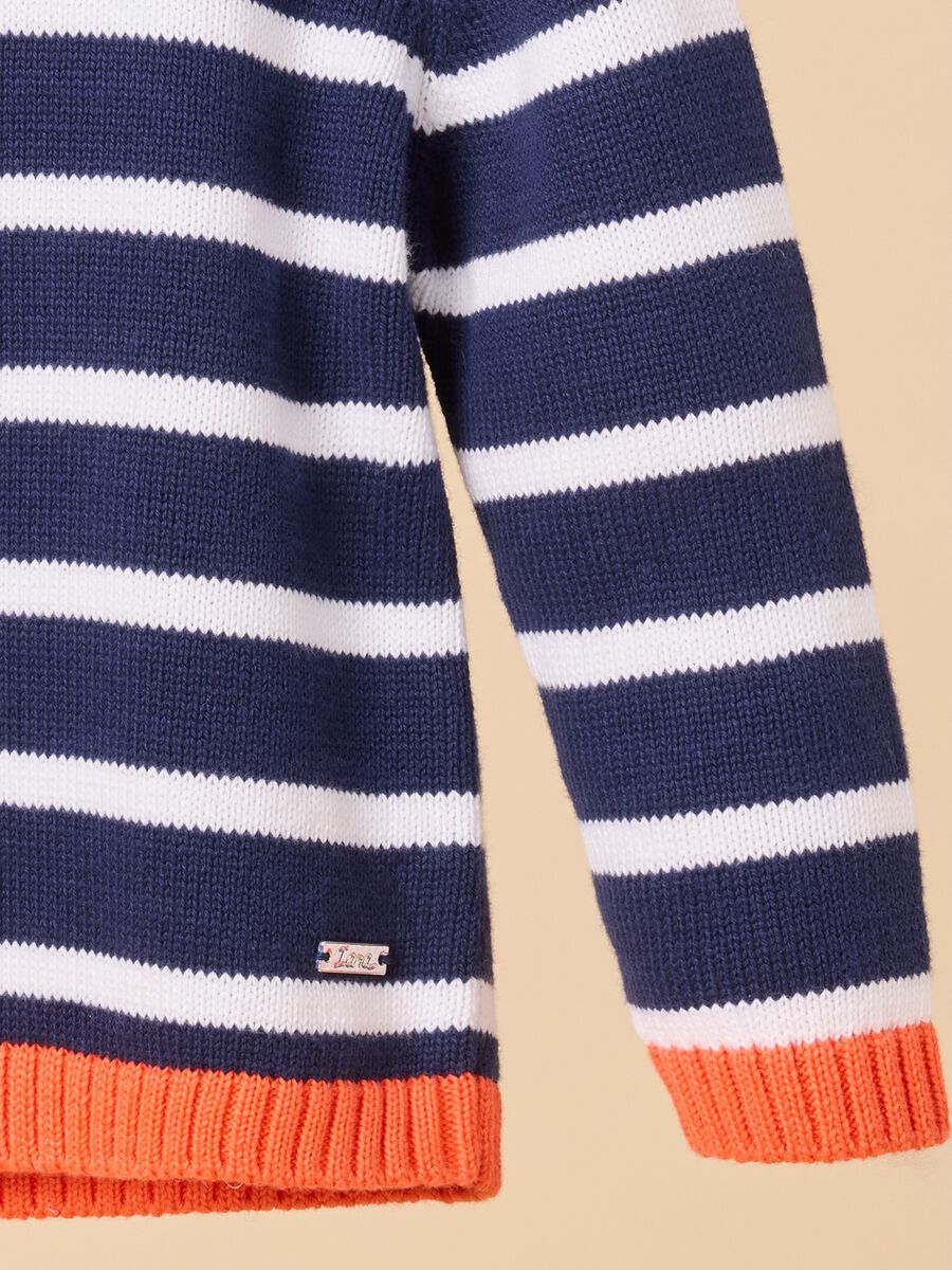 Striped cotton knit sweater_1