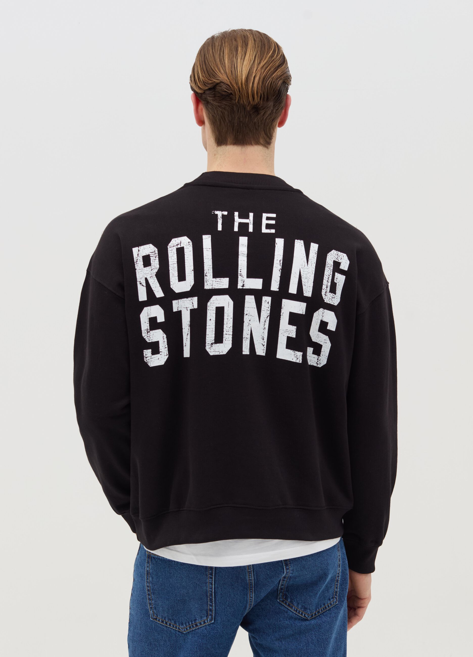 Oversized sweatshirt with The Rolling Stones print