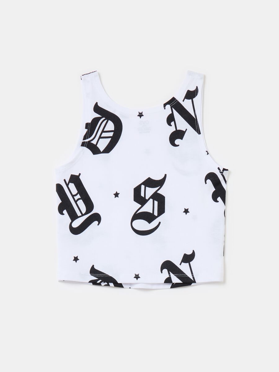 Cotton tank top with print_1